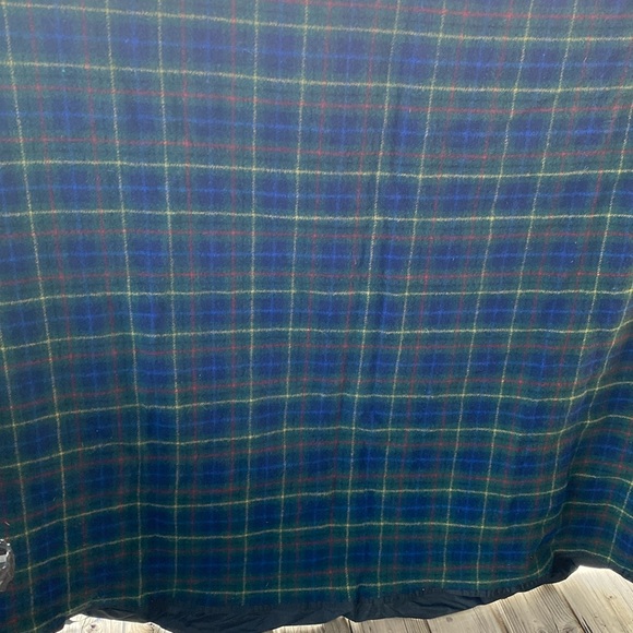 Pendleton Pure Wool Roll Up Blanket Checked Plaid Green - Picture 8 of 12